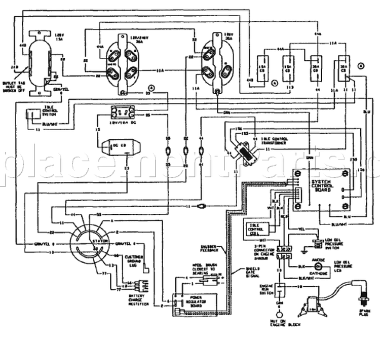 Page D Diagram and Parts List for 9885-2  Briggs and Stratton Generator